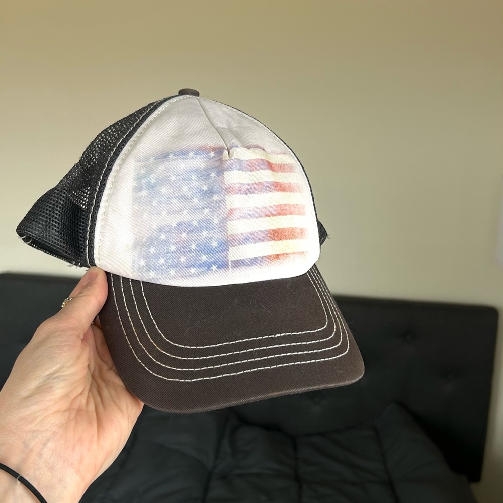 American Flag Trucker Hat